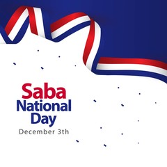 Saba National Day Vector Template Design Illustration