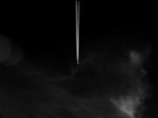 Airplane on black background 