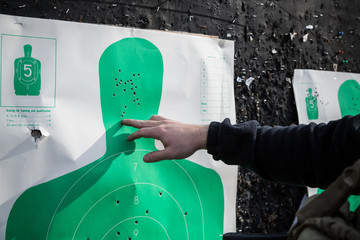 Target Practice at Shooting  Range Target