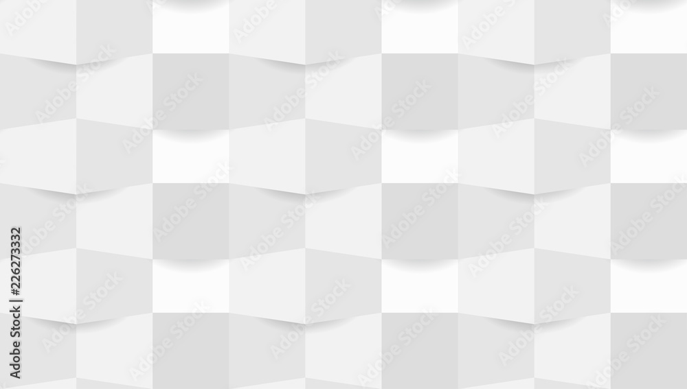 Poster Geometric Seamless vector 3D pattern background. Square shape Clean modern and elegant style