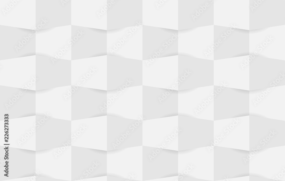 Poster Geometric Seamless vector 3D pattern background. Square shape Clean modern and elegant style