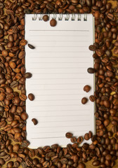 Coffee Beans and Notebook