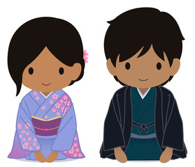 可愛い恋人たち　着物で挨拶　タイプD