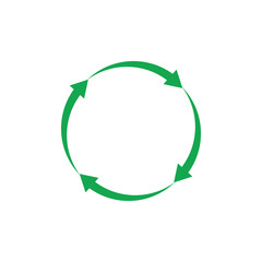 green four arrows in circle symbol vector