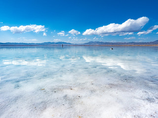 scenery of Chaka Salt Lake