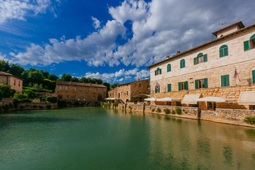 Fototapeta na wymiar Bath in Bagno Vignoni, Tuscany, Italy