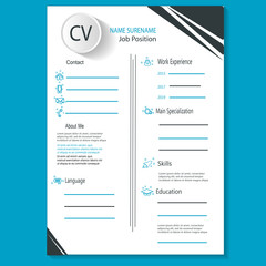 modern classy cv resume template