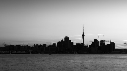 Dark Auckland city in Film Noir style