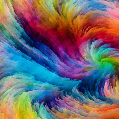 Foto auf Acrylglas Gemixte farben Bunte Farbe virtuell