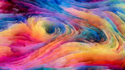 Photo sur Plexiglas Mélange de couleurs Paradigme de la peinture numérique