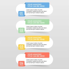 Infographic template with option or step for business presentation