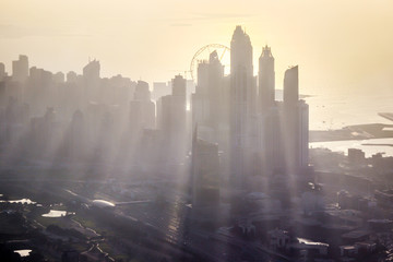 Fototapeta na wymiar Dubai Emirates view from a plane