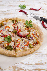 Traditional spicy pizza