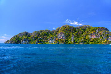 Rocks and sea, Phi Phi Don, Andaman sea, Krabi, Thailand