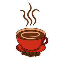 cup of coffee. vector illustration