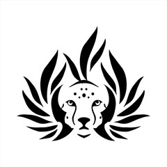 lion head tribal tattoo illustrations