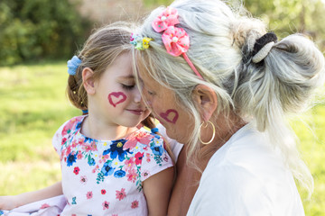 Magical love between grandmother and granddaughter