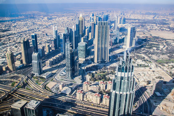 Dubai Emirates view from a plane