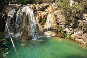 Fototapeta premium Sador waterfall in lamphun province,Thailand. kor luang waterfall