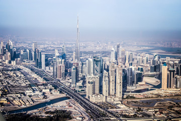 Fototapeta na wymiar Dubai Emirates breathtaking view from a plane