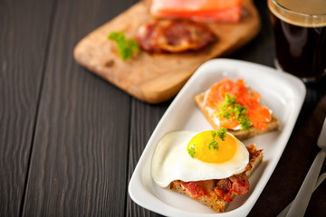 Coffee and Two toasts for breakfast