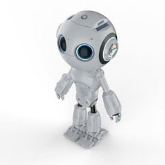 Naklejka premium cute mini robot