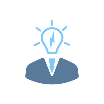 Attractive and Faithfully Designed Businessman Brainstorming Icon