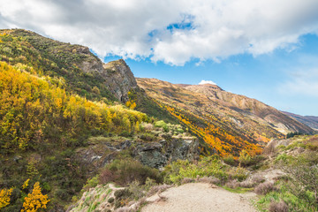 Mountains near Kawarau river, Queenstown, New Zealand
