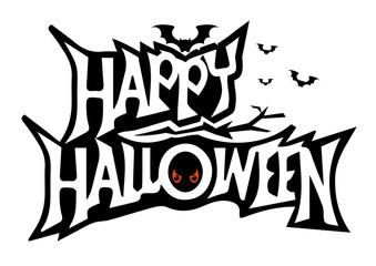 Halloween. background helloween. pumpkin smile. happy halloween inscription. the background. the bats. celebration.