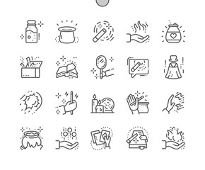 Magic Well-crafted Pixel Perfect Vector Thin Line Icons 30 2x Grid for Web Graphics and Apps. Simple Minimal Pictogram