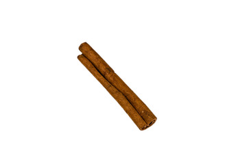 Brown cinnamon stick isolated on a white background