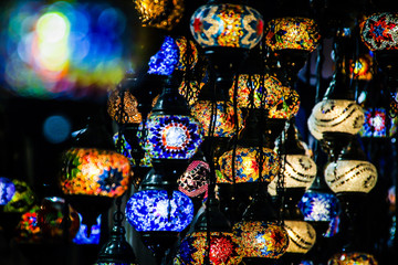 Arabian bright lanterns Dubai souk