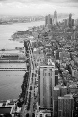 Vue de Manhattan depuis le One World Observatory, New York City