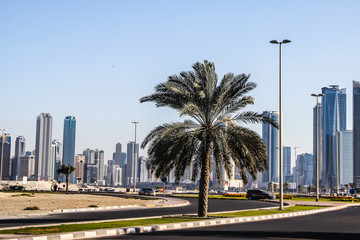 Fototapeta na wymiar Sharjah downtown Emirates