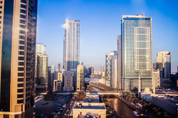 Fototapeta na wymiar Sharjah modern buildings downtown
