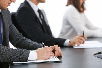 Group of people at management seminar