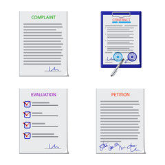 Isolated object of form and document symbol. Collection of form and mark stock vector illustration.