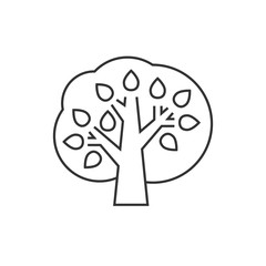 Autumn tree outline icon