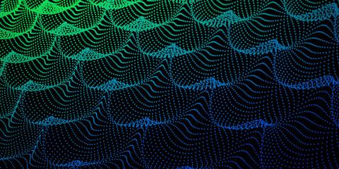 Noise wave of dots. Abstract digital color background. Technology background vector.