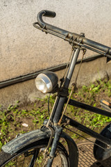 レトロな自転車のハンドルまわり