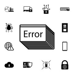 Error browser icon. Detailed set of cyber security. Premium graphic design. One of the collection icons for websites, web design, mobile app