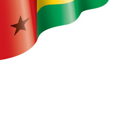 Guinea Bissau flag, vector illustration on a white background