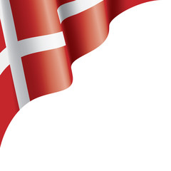 Denmark flag, vector illustration on a white background