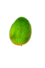 mango isolated on white background, mango fruit green