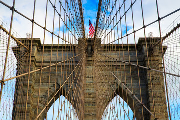 Naklejka premium Pont de Brooklyn, New York, USA