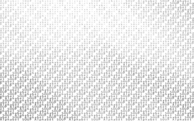 Soup alphabet grey. Letters silver background pattern for design imagination. Vintage gray halftone pattern. Abstract backdrop monochrome grunge texture symbols. Vector illustration of eps 10.