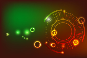 Abstract wave background , glowing in the dark. Design, computer.