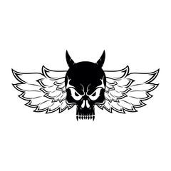 Skull and Wings design
