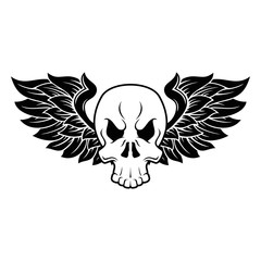 Skull and Wings design