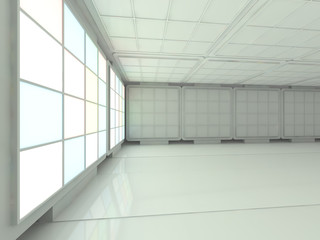 Abstract modern architecture background. 3D rendering